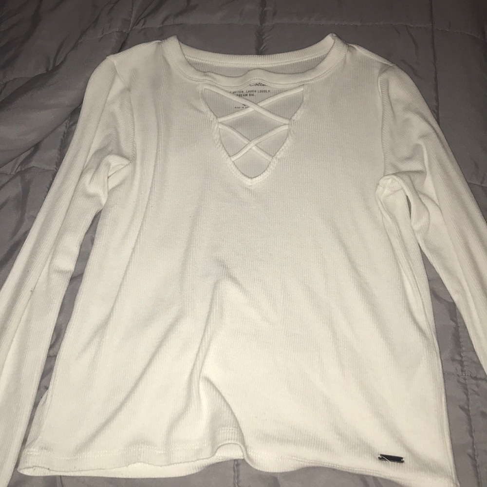 Hollister Must Have Lace Up Long Sleeve